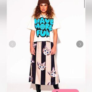 It girl midi skirt in Pretty Kitty